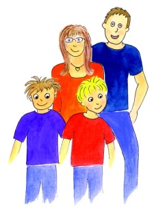 Massimino e la sua famiglia, personaggi del libro "L'orto dei bambini"